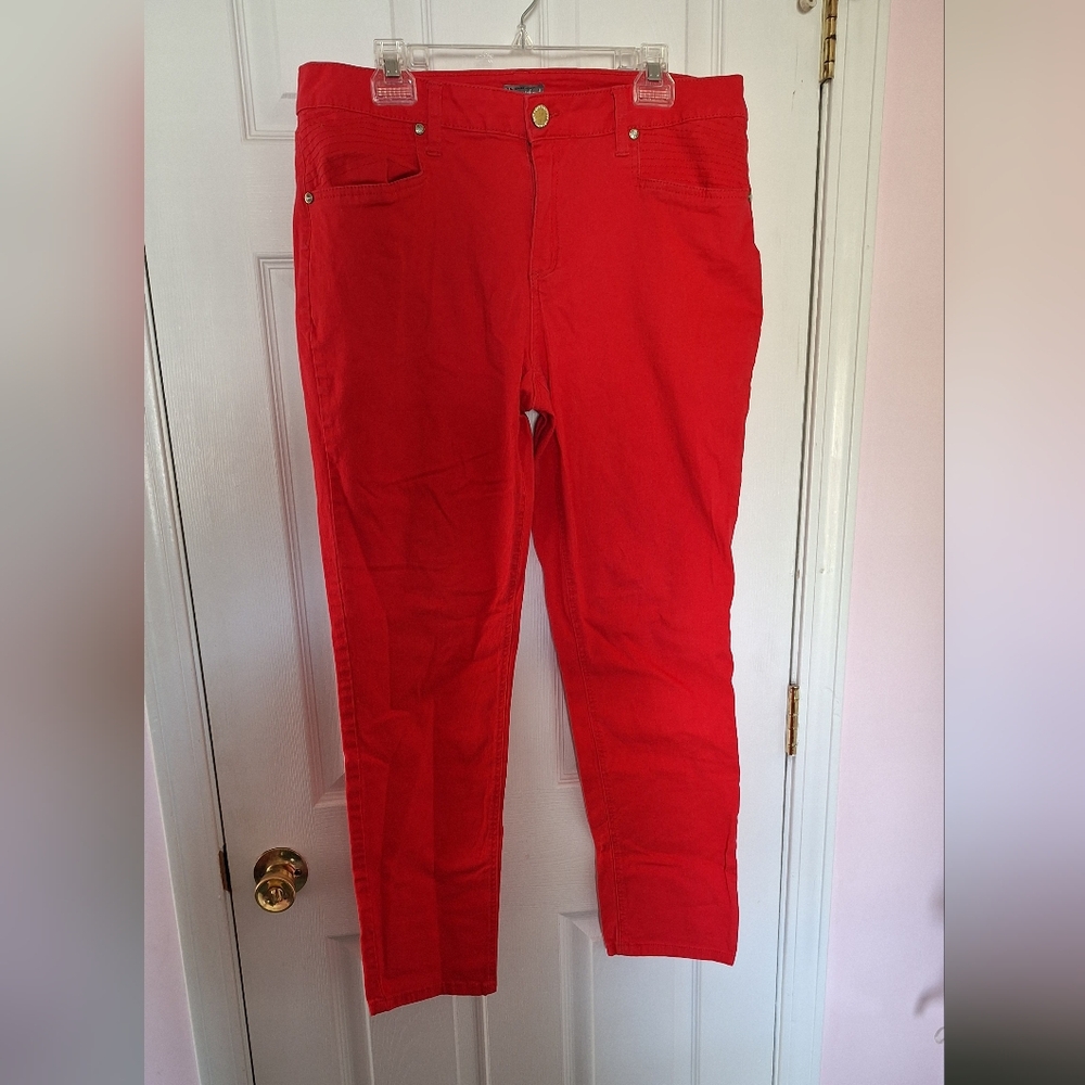 New Directions Red Orange Pants
